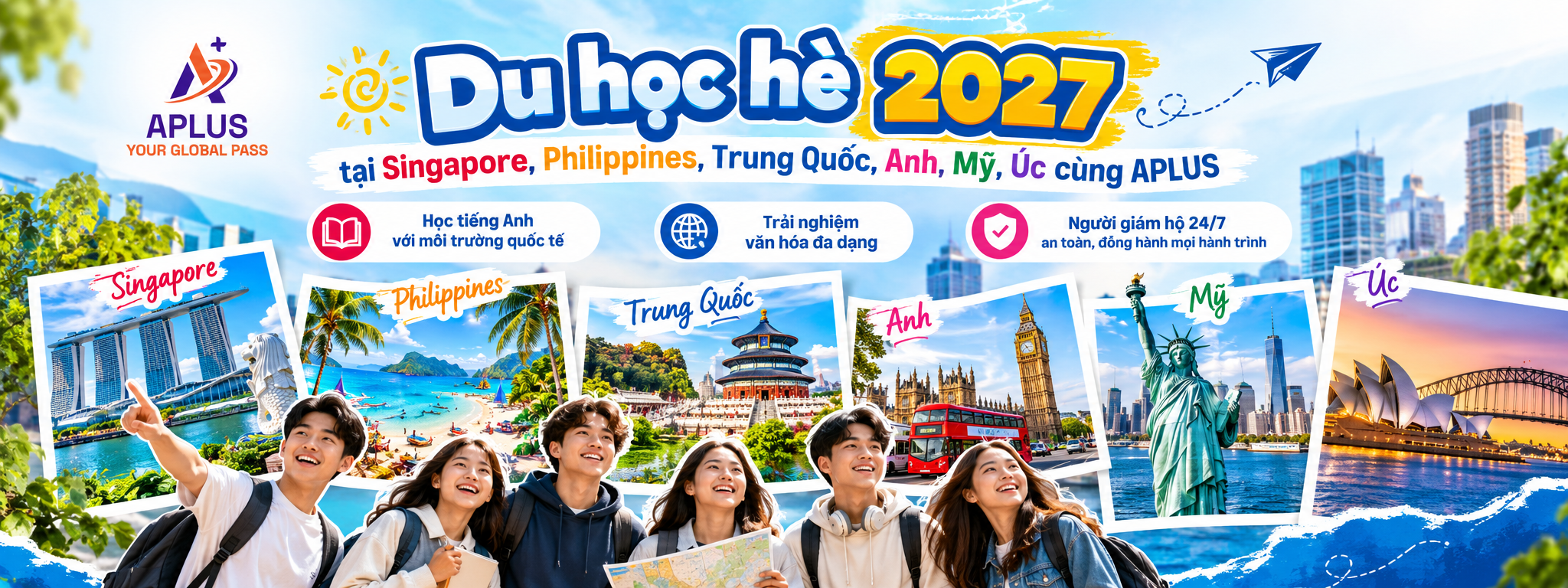 Học sinh APLUS du học hè cùng bạn bè quốc tế